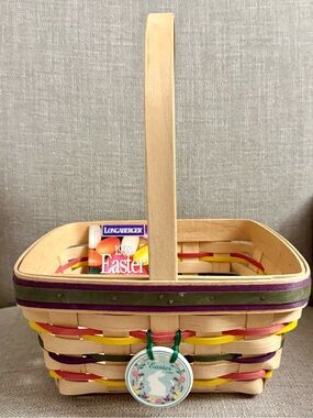 Longaberger 1988 Easter Basket w Bunny Pendant